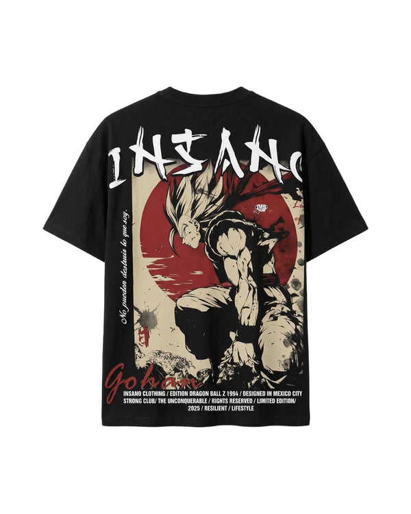 PLAYERA GOHAN DBZ X INSANO (EDICIÓN LIMITADA)